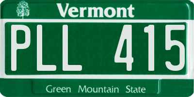 VT license plate PLL415