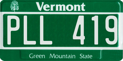 VT license plate PLL419