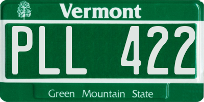 VT license plate PLL422