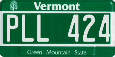 VT license plate PLL424