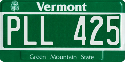 VT license plate PLL425
