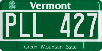 VT license plate PLL427