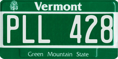 VT license plate PLL428