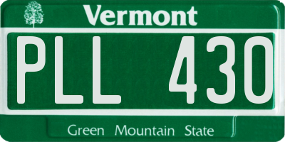 VT license plate PLL430