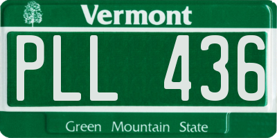 VT license plate PLL436