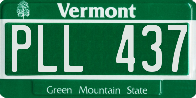 VT license plate PLL437