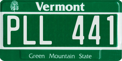VT license plate PLL441