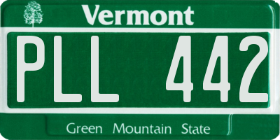 VT license plate PLL442