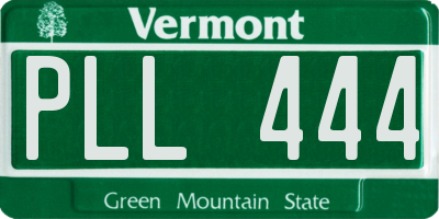 VT license plate PLL444