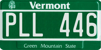 VT license plate PLL446
