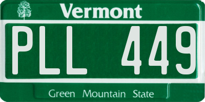 VT license plate PLL449