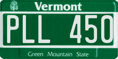 VT license plate PLL450