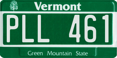 VT license plate PLL461