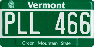 VT license plate PLL466