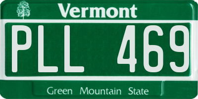 VT license plate PLL469