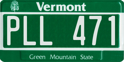 VT license plate PLL471