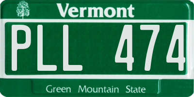VT license plate PLL474