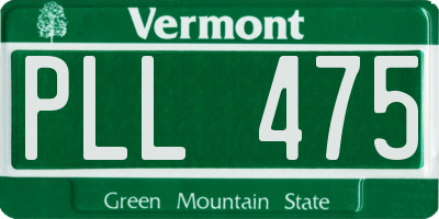 VT license plate PLL475