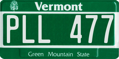 VT license plate PLL477
