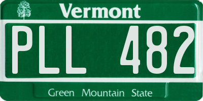 VT license plate PLL482