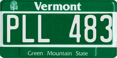 VT license plate PLL483