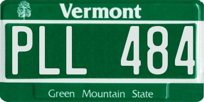 VT license plate PLL484