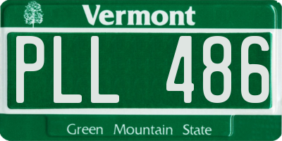 VT license plate PLL486