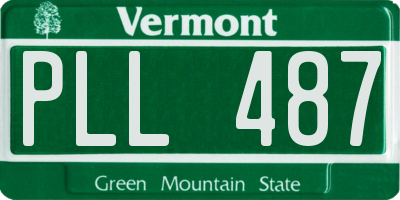 VT license plate PLL487