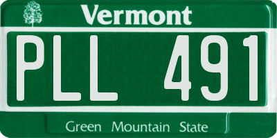 VT license plate PLL491