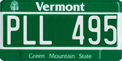 VT license plate PLL495