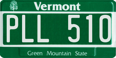 VT license plate PLL510