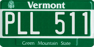 VT license plate PLL511