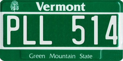 VT license plate PLL514