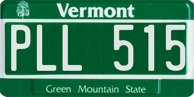 VT license plate PLL515