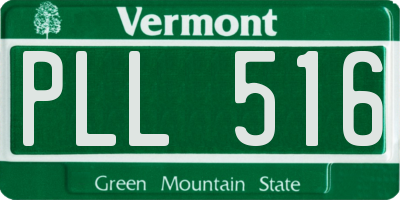 VT license plate PLL516