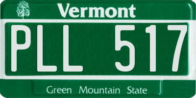 VT license plate PLL517
