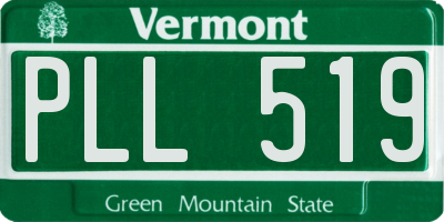 VT license plate PLL519