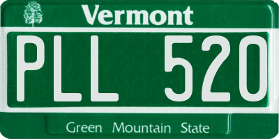 VT license plate PLL520