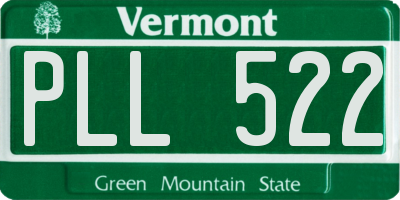 VT license plate PLL522