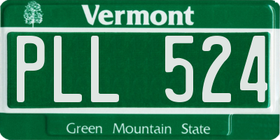 VT license plate PLL524