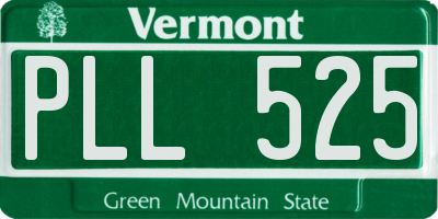 VT license plate PLL525