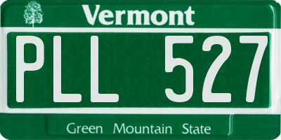 VT license plate PLL527