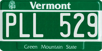 VT license plate PLL529