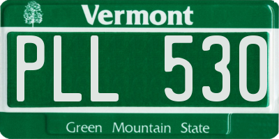VT license plate PLL530