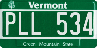 VT license plate PLL534