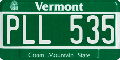 VT license plate PLL535