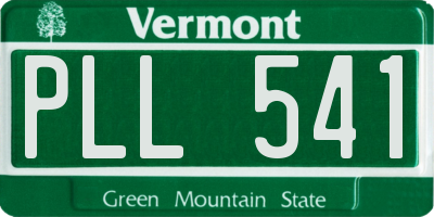 VT license plate PLL541