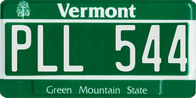 VT license plate PLL544
