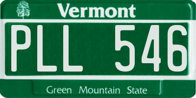 VT license plate PLL546