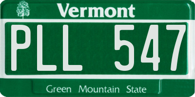 VT license plate PLL547